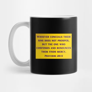 Bible Verse Proverbs 28:13 Mug
